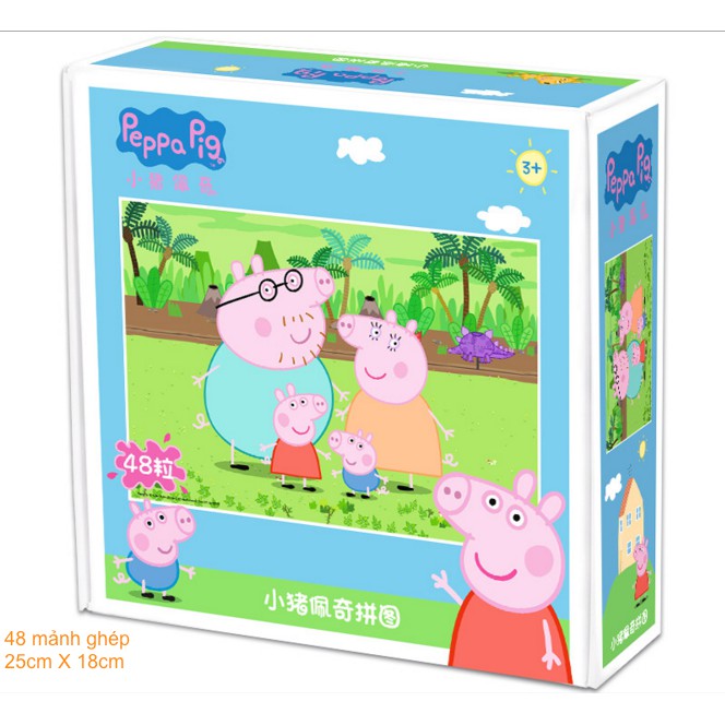 Tranh ghép hình 48 mảnh - zigsaw puzzle - Peppa Pig công viên