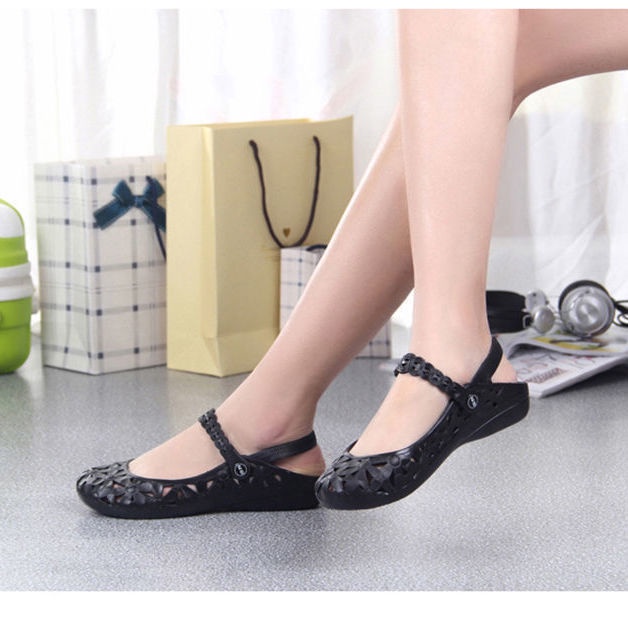 Xăng đan Đế Bằng Mềm Cắt Hở Thời Trang Đi Biển Mùa Hè