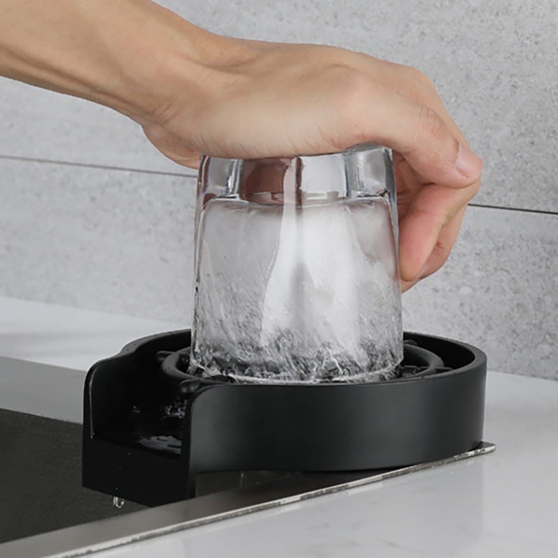 Bộ dụng cụ rửa ly cốc, vòi phun nước tự động cho quán cafe quầy bar gia đình chất liệu thép không gỉ + nhựa dễ lắp đặt