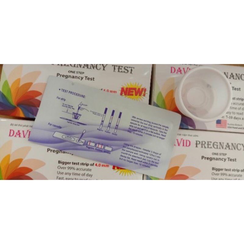 ✅Que thử thai David Pregnancy⚡️CHO KẾT QUẢ CHUẨN XÁC SAU 3 PHÚT⚡️dễ sử dụng,kết quả nhanh chóng,chính xáchình ảnh rõ nét