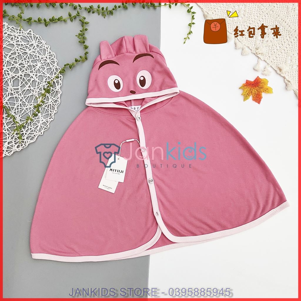 Áo choàng hình thú 100% cotton che nắng, chắn gió cho bé trai, bé gái từ 8-18kg, áo choàng nắng cho bé