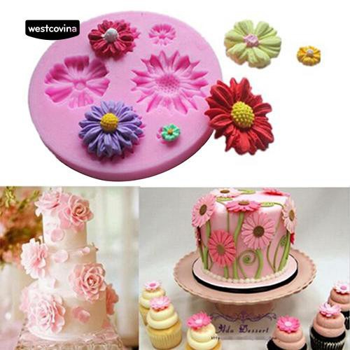 Khuôn Silicon Làm Kẹo Đường Hình Bông Hoa