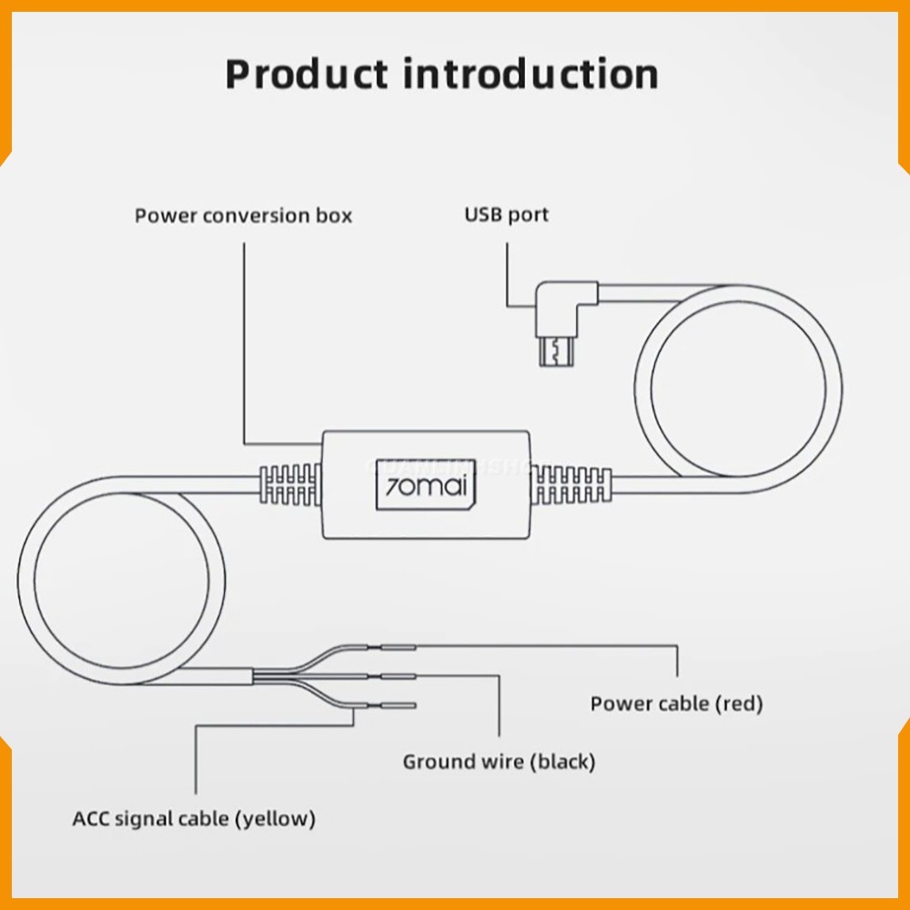 Bộ Hardware Kit nguồn 70mai đấu điện cầu chì cho Camera hành trình 70mai A800s và A500s