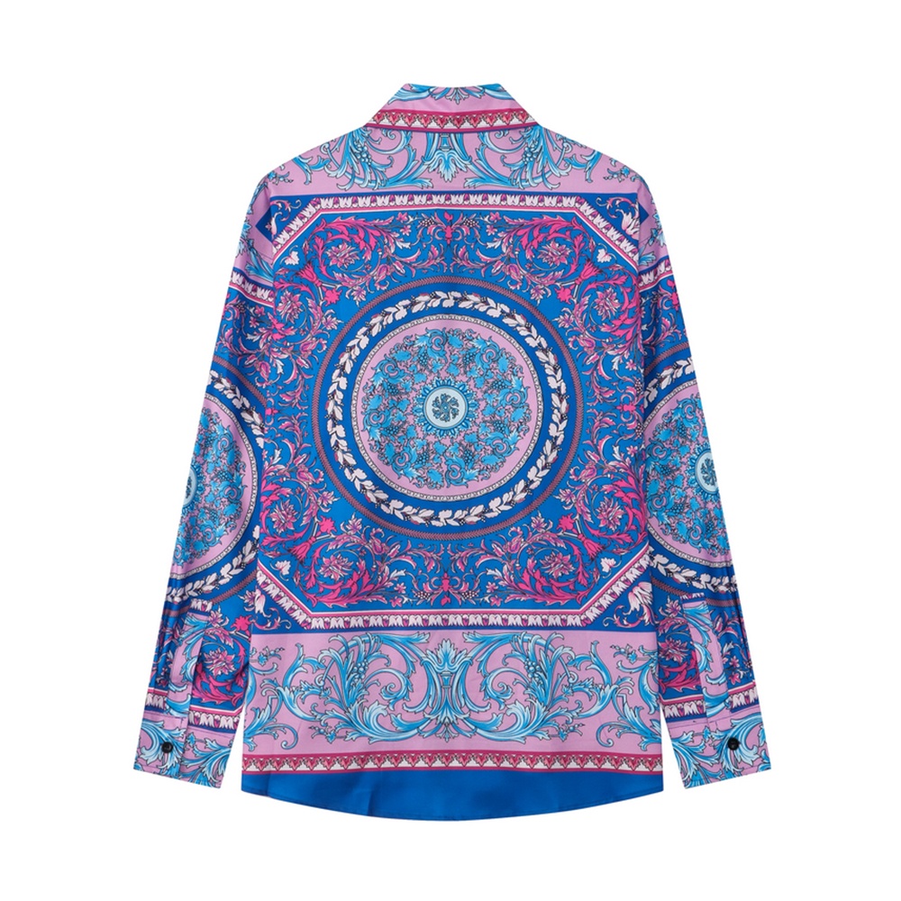 Áo Sơ Mi Dài Tay Mỏng Biểu Tượng Tối Màu Baroque Cho Nam