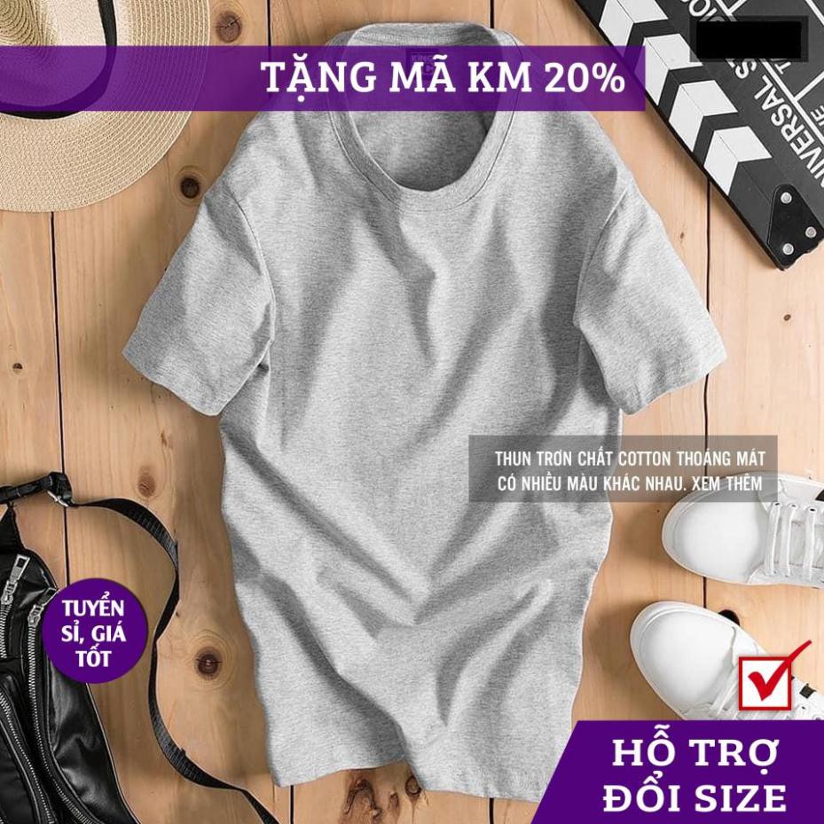 Áo Phông Trơn-Áo thun tay lỡ nam nữ form rộng-Nhiều Màu COTTON Co Giãn 4 chiều Thoáng Mát Thoải Mái KING DC