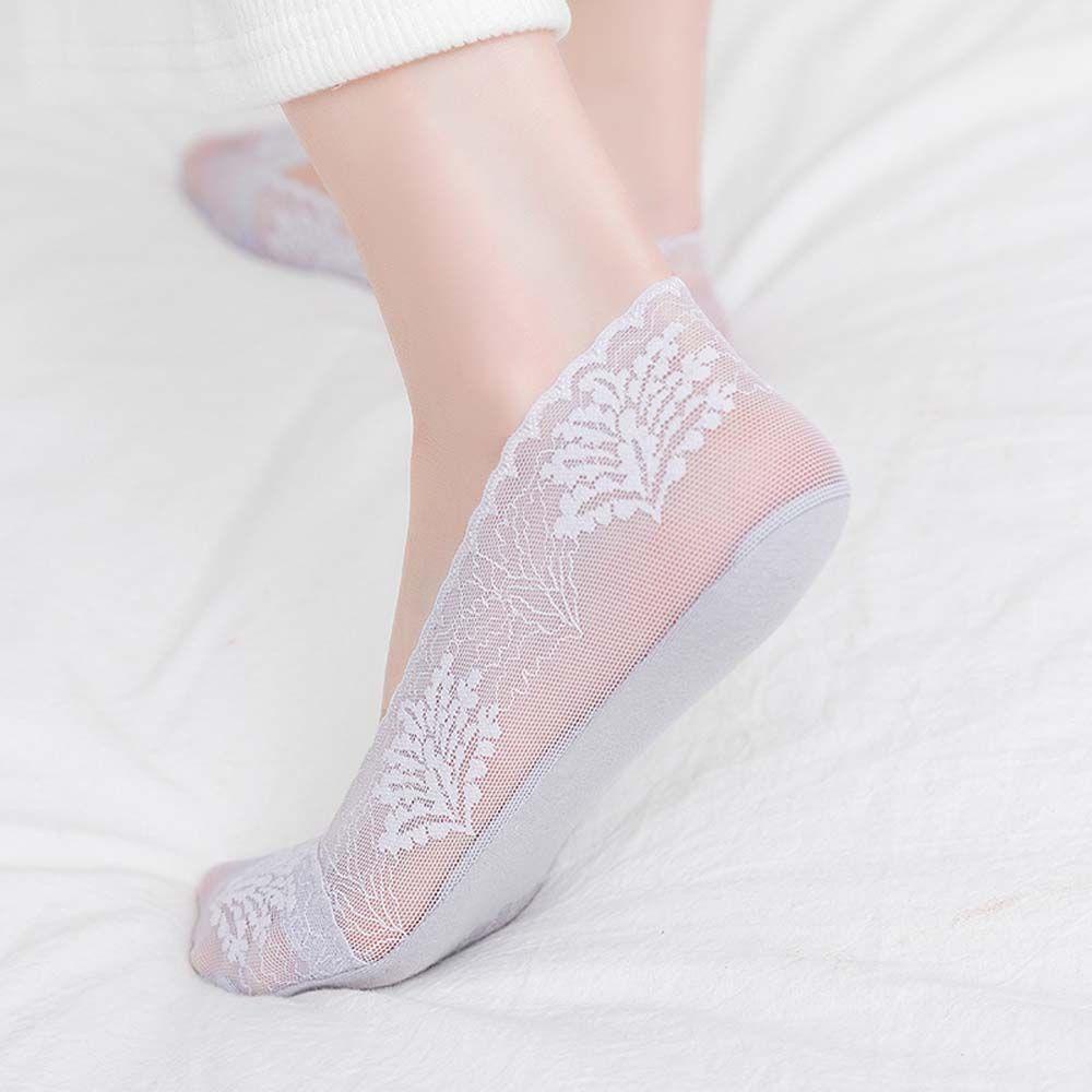 Đôi Vớ Thuyền Phối Ren Mềm Mại Chống Trượt
