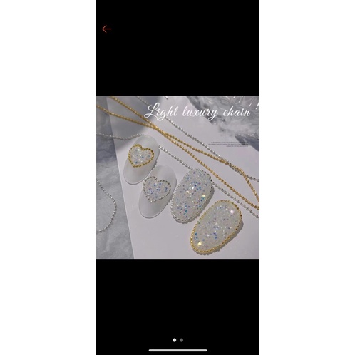 Phụ kiện nail- Dây xích bi trang trí
