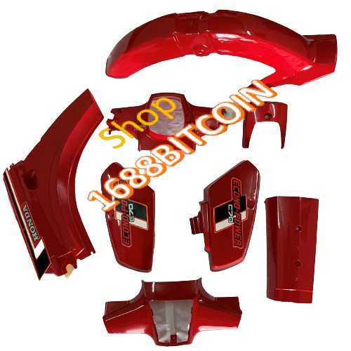 Bộ vỏ nhựa -dàn áo xe cub 82 -Super cub DD  màu ĐỎ CỜ KHÍT ) -cub 70 đời 1999 đến 2000- mủ trắng ABS loại 1