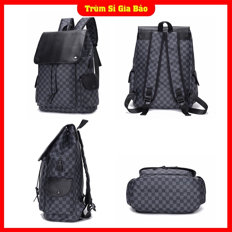 Cặp da nam nữ đi học Ulzzang basic chống nước, balo túi sách laptop - du lịch thời trang Unisex cho học sinh, sinh viên