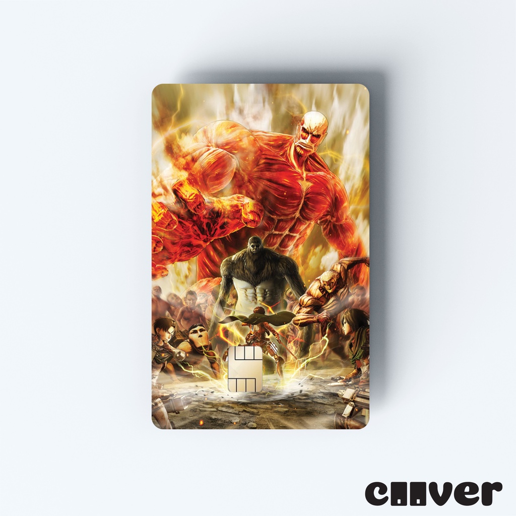 ATTACK ON TITAN1 - Miếng dán thẻ FREESHIP – Miếng dán thẻ ngân hàng/thẻ ATM, thẻ chung cư, thẻ thang máy, thẻ gửi xe,...