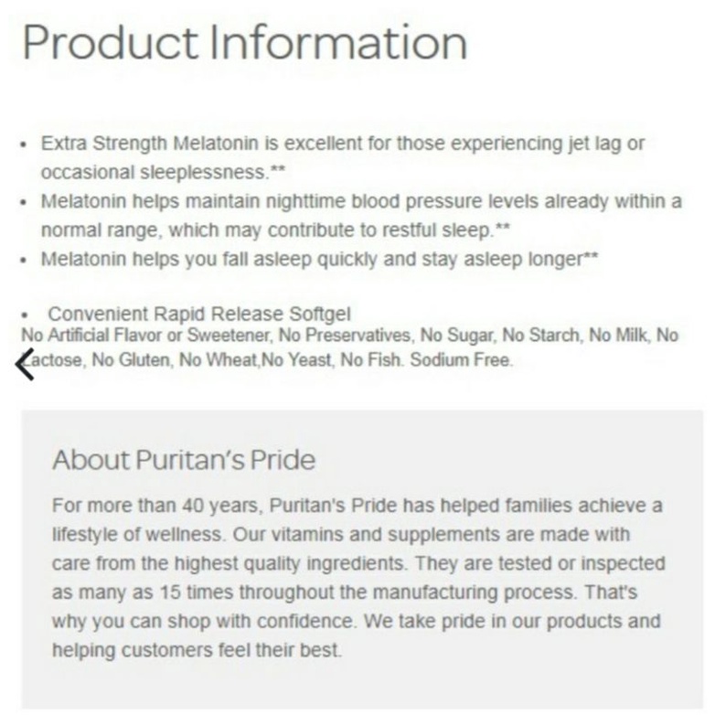 Viên Hố Trợ Giấc Ngủ Ngon Melatonin 3mg 5mg Puritan's Pride 120v