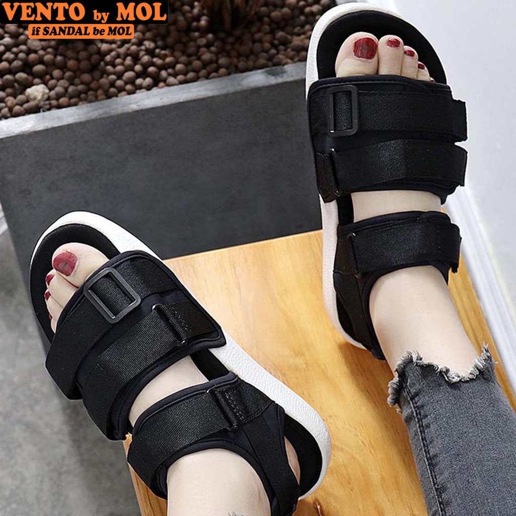 Giày sandal Vento nam nữ quai ngang bảng to vải dù cho cặp đôi có quai hậu cố định mang đi học du lịch NV1019B