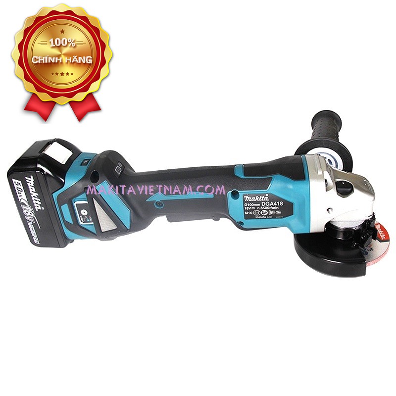 [Hàng chính hãng] Máy mài góc dùng pin Makita DGA418Z 18V. Không kèm pin + sạc