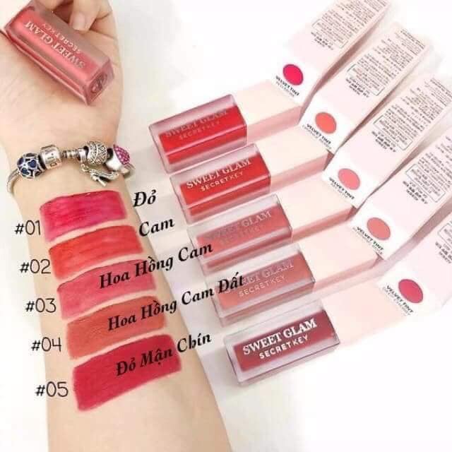 Son Kem Lì Secret Key Sweet Glam Velvet Tint