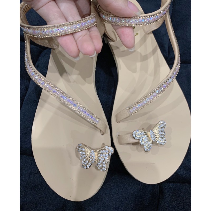 dép sandal (quai hậu) xỏ ngón quai đá hình bướm