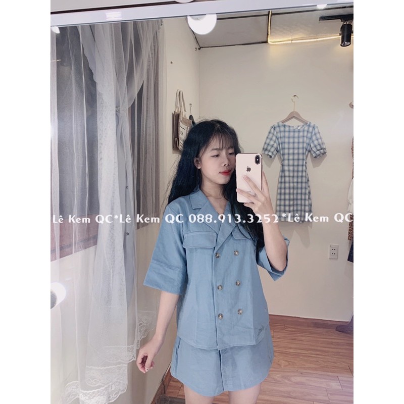 Sét Áo Kiểu Cổ Vest + Quần Váy Vạt Lệch ❤️ Ảnh Thật Video Kem Tự Chụp ❤️ | BigBuy360 - bigbuy360.vn