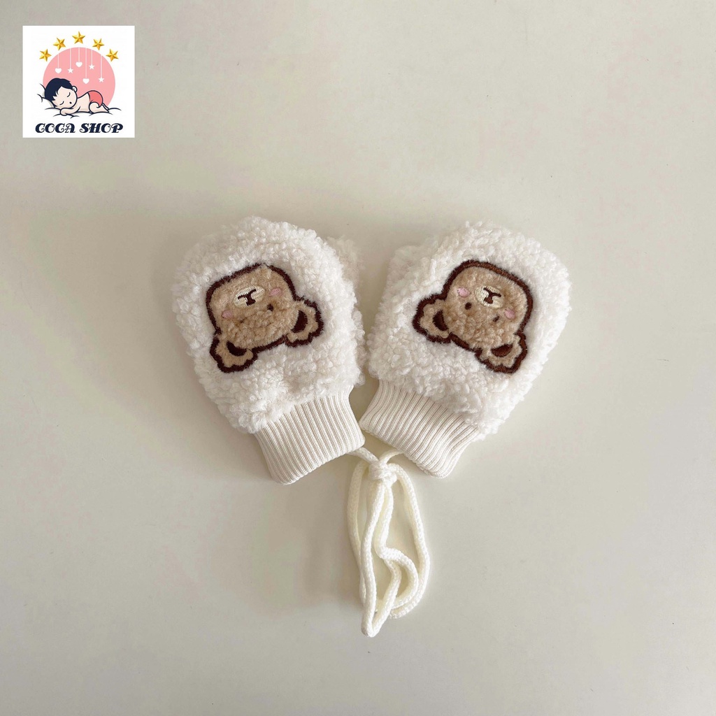 Găng tay gấu 3 màu cho bé yêu
