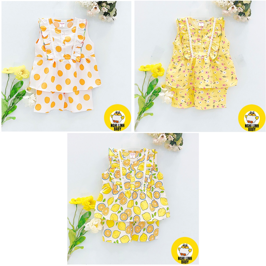 Đồ bộ tole đùi, bộ quần áo bé gái sát nách cho bé từ 10-15kg - Nghi Linh Baby