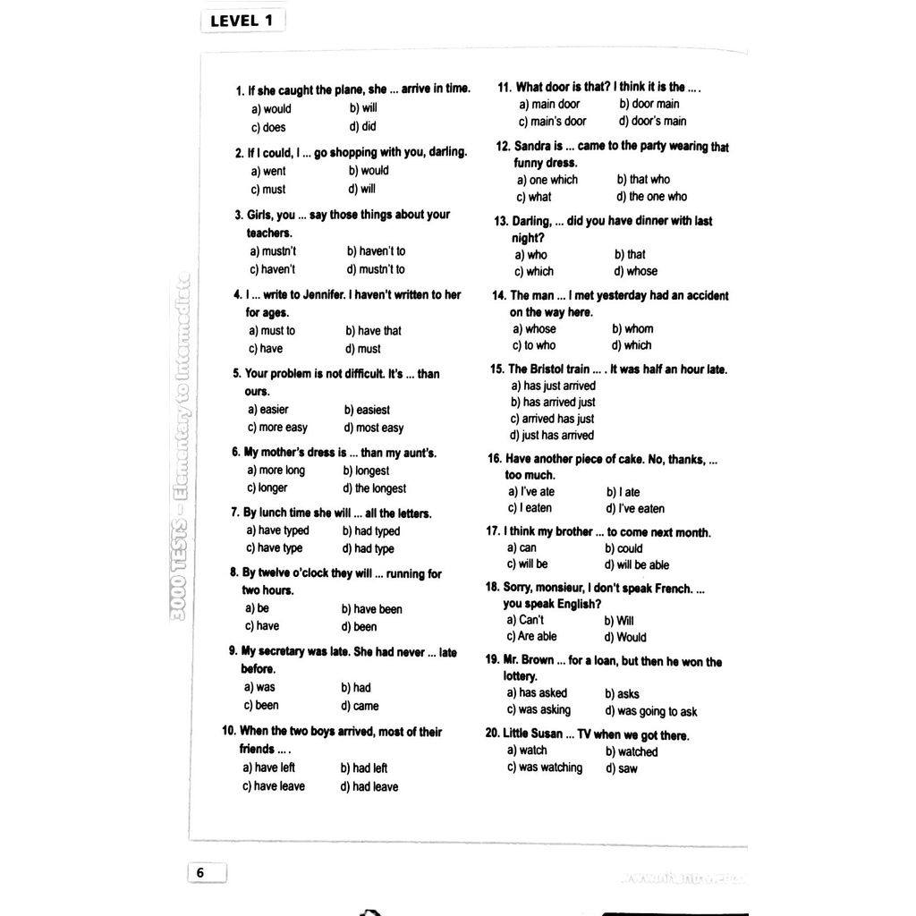 Sách 3000 Tests Elementary To Intermediate (Không CD)