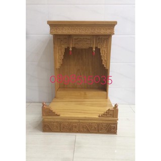 Bàn thờ thần tài ông địa gỗ Gõ Đỏ 60 x 81CM