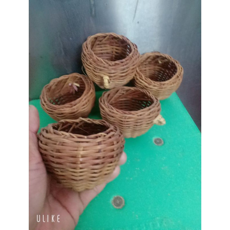 Cóng mây cho cu gáy bồ câu- cóng đựng thức ăn 7x7cm