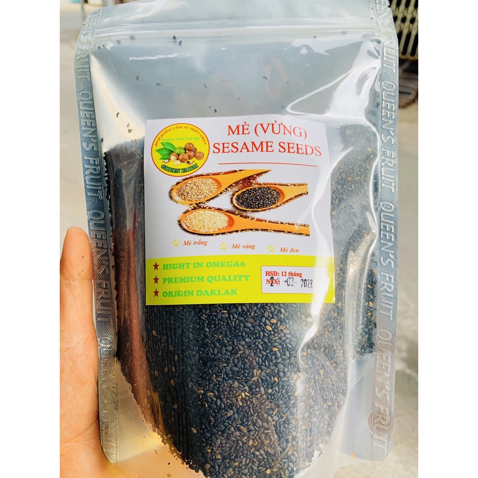 Mè đen rang củi, Mè đen/ Vừng đen/ Sạch Dak Lak rang sẵn, mè sống 500g