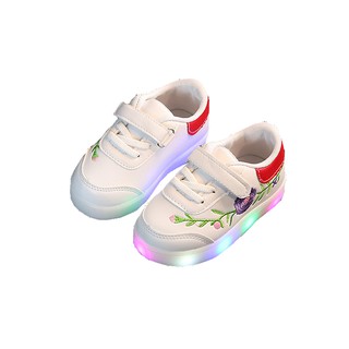Giày nháy đèn thêu hoa bé trai - gái đủ size 21-30