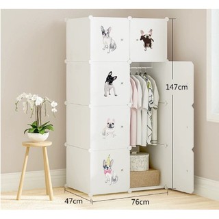 Tủ nhựa ghép 8 ô nhiều mẫu tủ quần áo để đồ đa năng cỡ lớn sâu 47cm