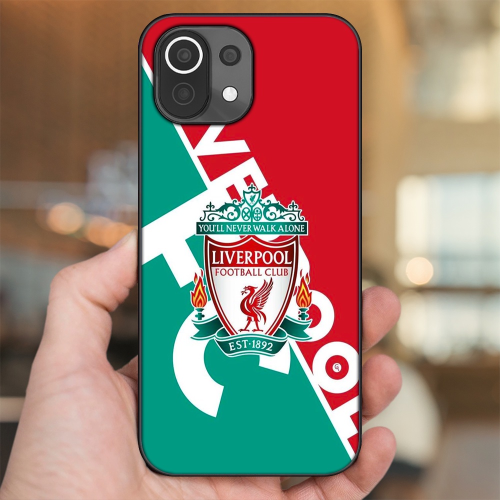 Ốp lưng Xiaomi Mi 11 Lite viền đen in hình Liverpool FC