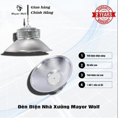 Đèn nhà xưởng Mayor Wolf 100W 150W 200W Bảo Hành 1 Năm Chính Hãng