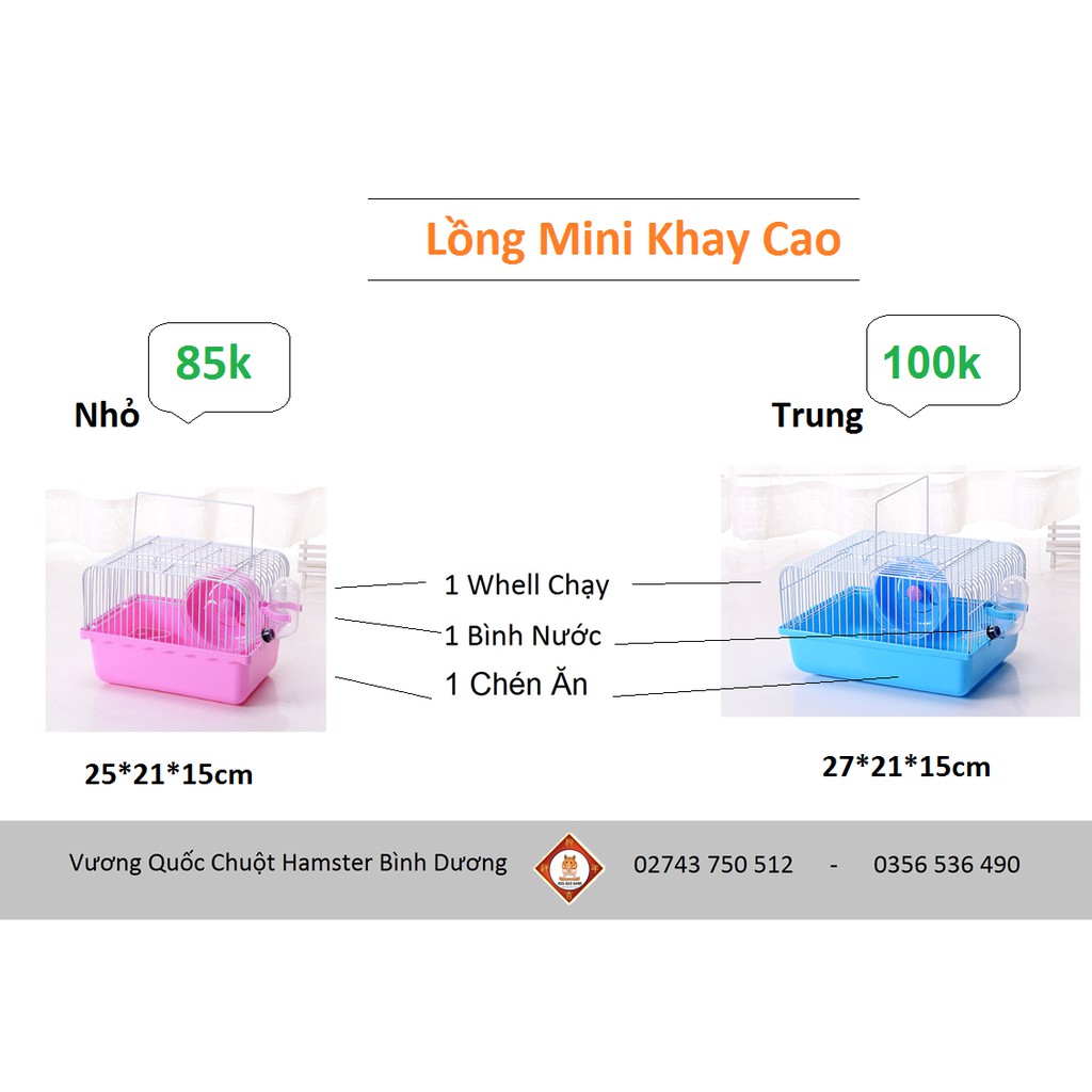 Lồng Chuột Hamster - Lồng Xách Tay Đơn Giản