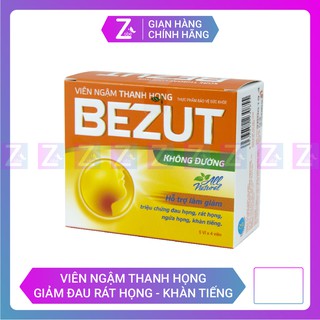 Viên Ngậm Thanh Họng Bezut Không Đường