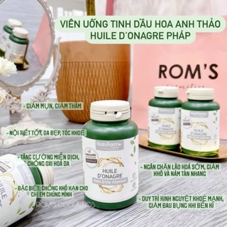 Viên uống hoa anh thảo hữu cơ Pháp Nat & Form Huile Onagre 200 viên