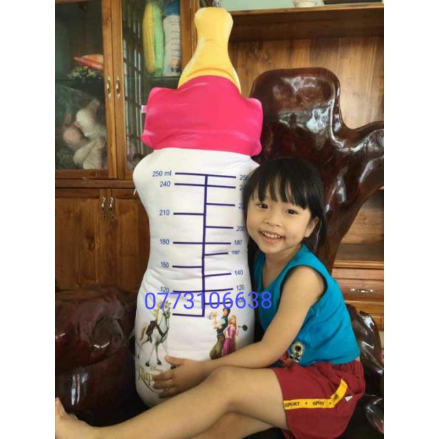 Gối ôm bình sữa hồng 75 cm