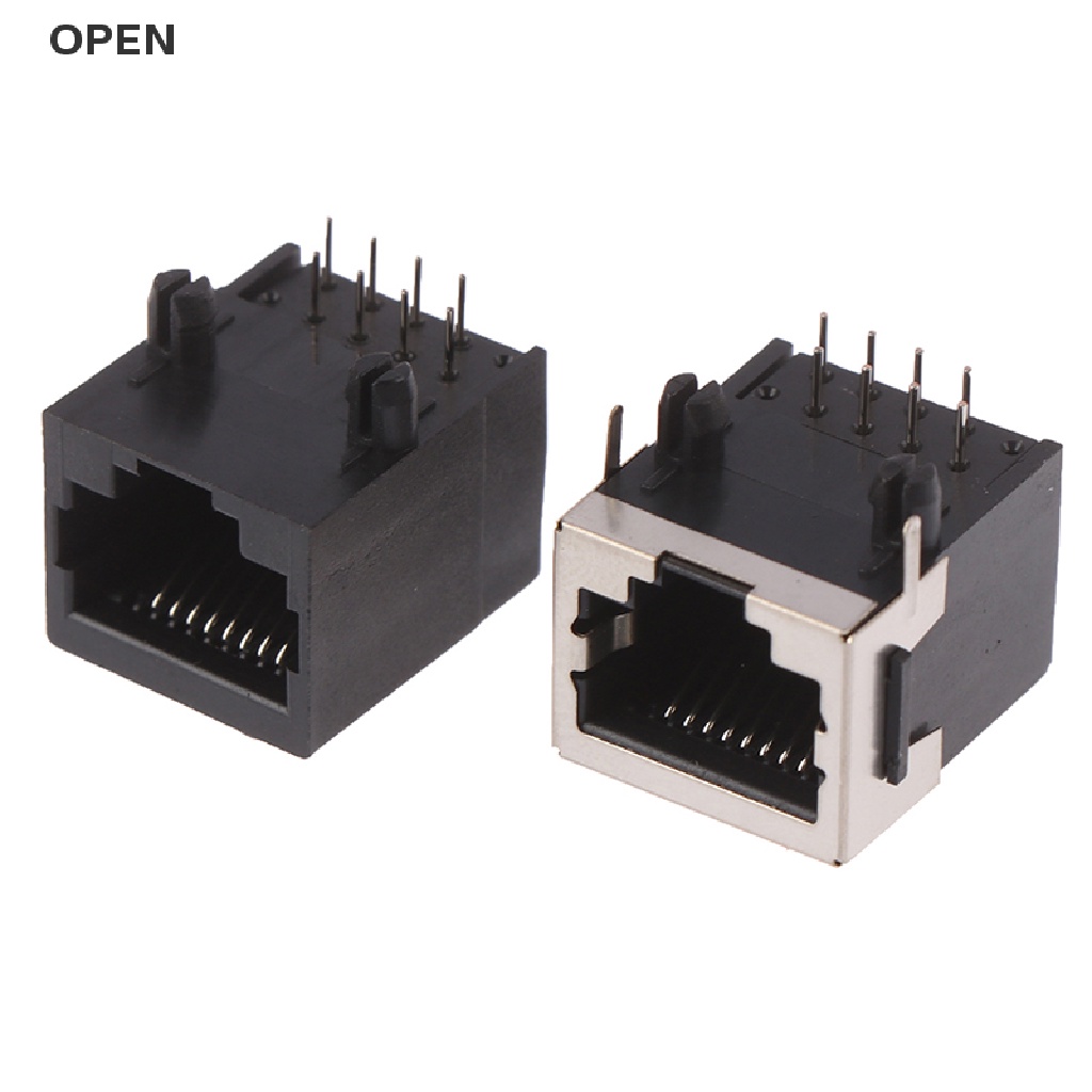 Bộ 10 Đầu Nối Dây Mạ Vàng RJ45 8 Pin PCB 8P8C my