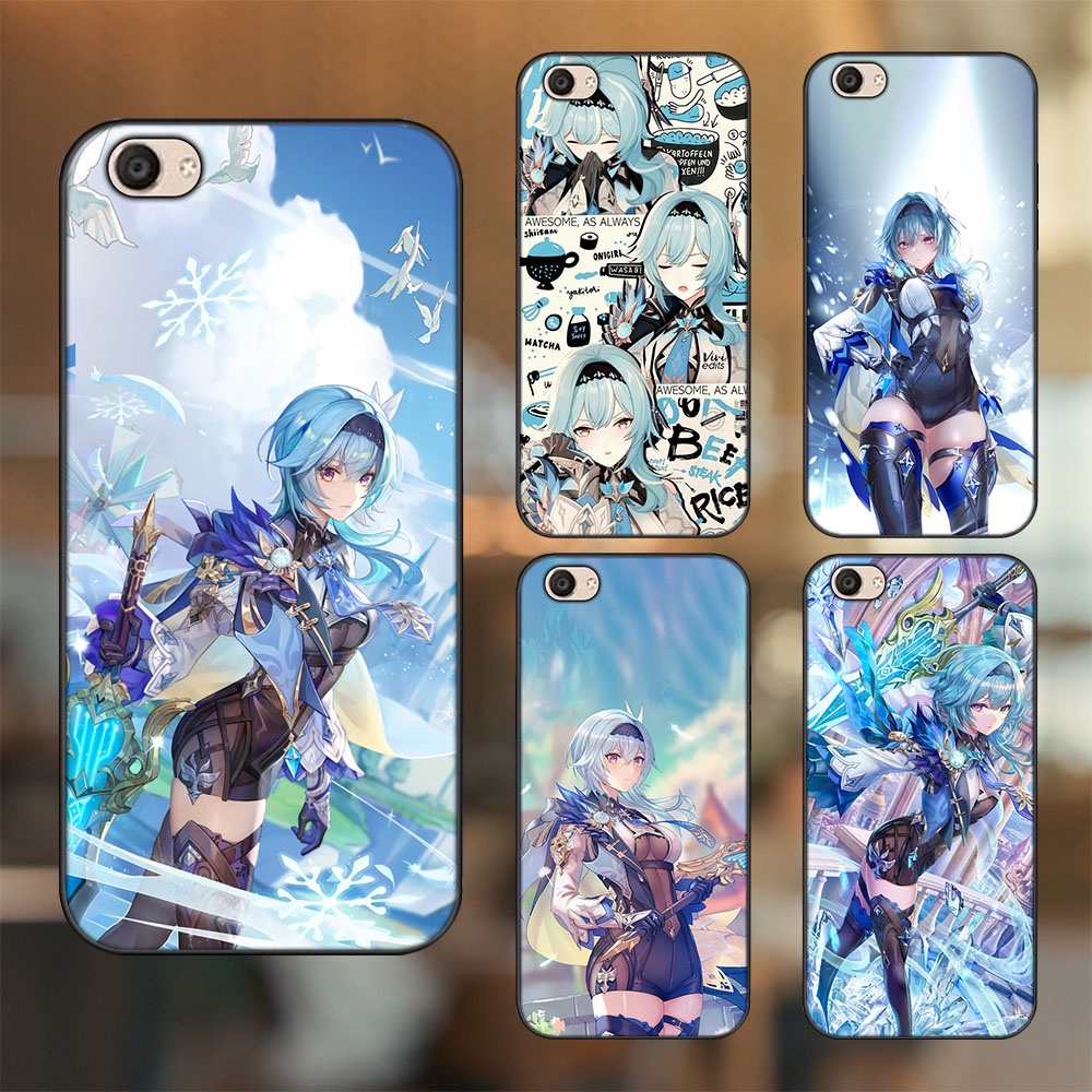 Ốp lưng Vivo V5, V5 Plus viền đen in hình Eula Genshin Impact