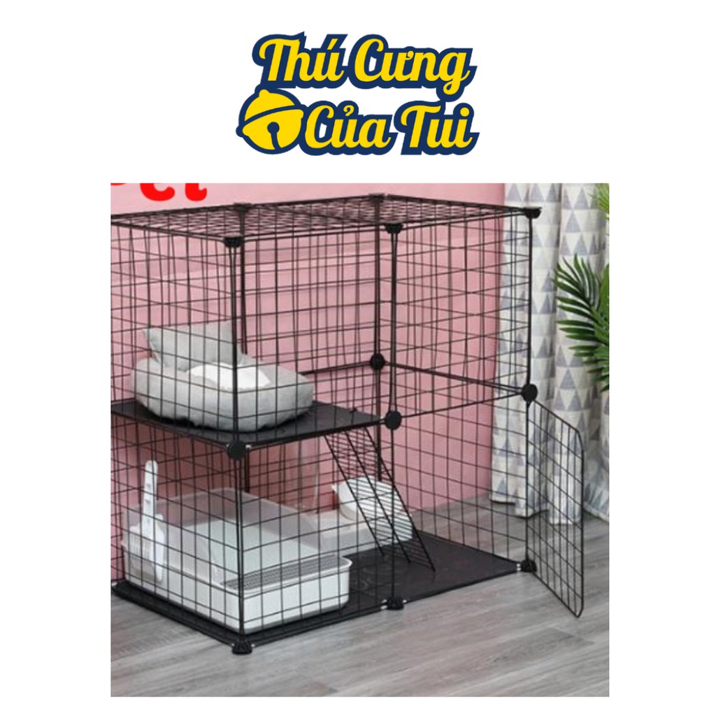 Combo Lưới Ghép Chuồng Quây Thú Cưng Chó Mèo ( tặng kèm chốt ) - Combo 2 Tầng 2x1x2 - Thú Cưng Của Tui