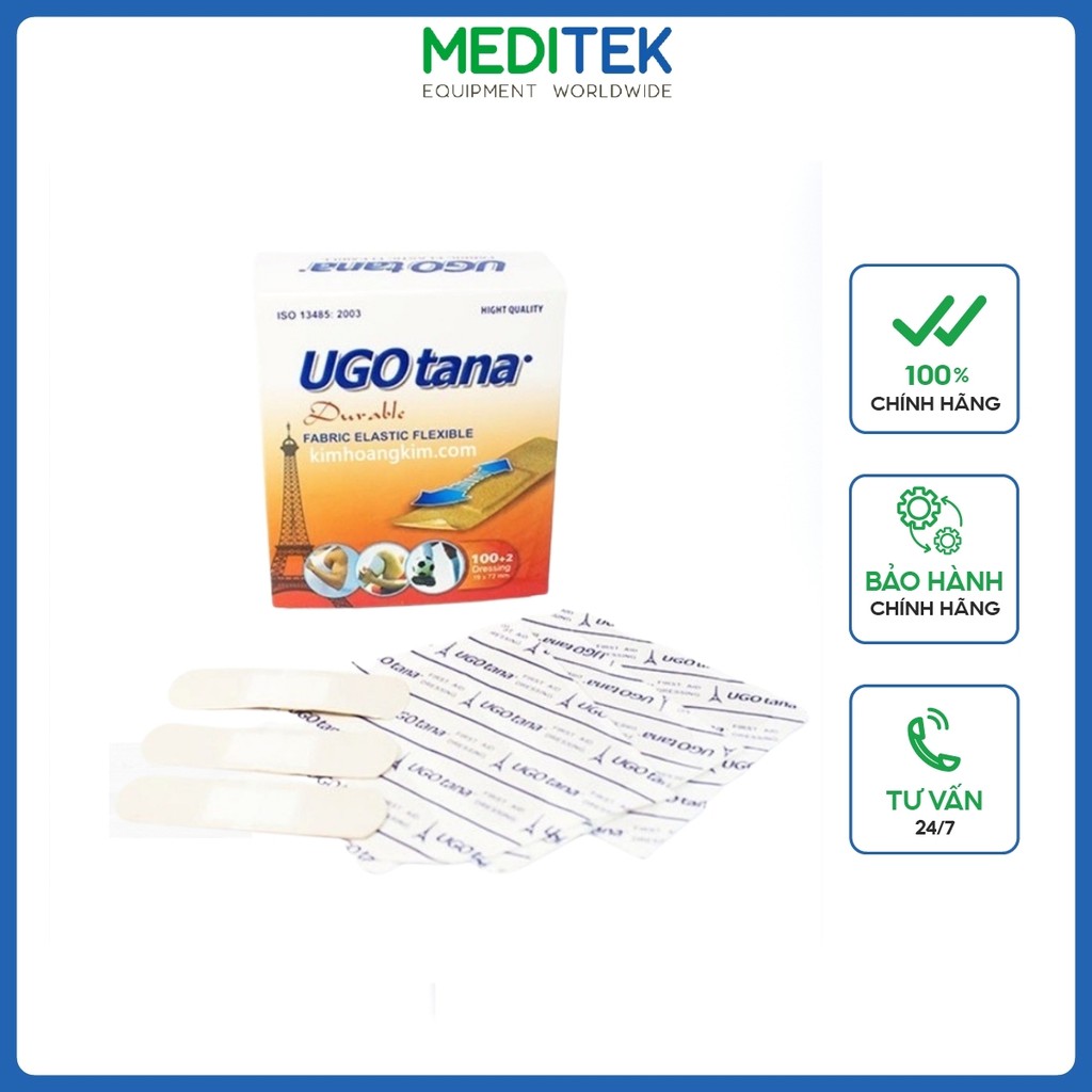 [CHÍNH HÃNG] Băng dính Việt Nam Urgotana ngón tay (1 hộp/102 miếng), tiệt trùng không thấm nước, độ dính cao, bảo vệ da