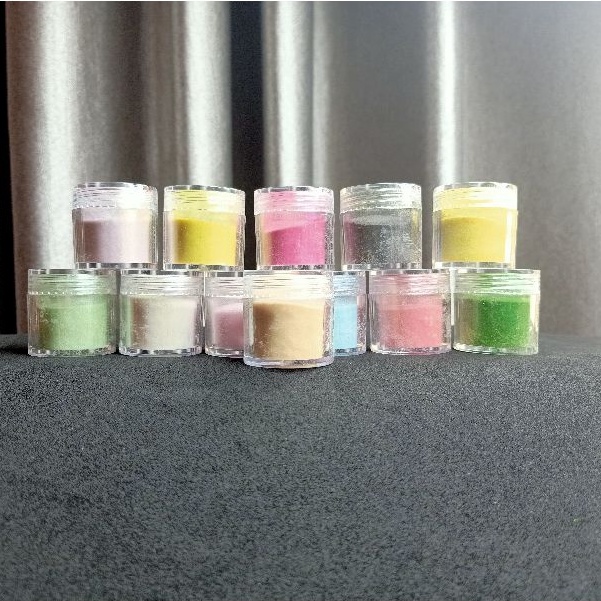Set bột mầu đắp móng, nặn hoa - 12 mầu, 12 hũ