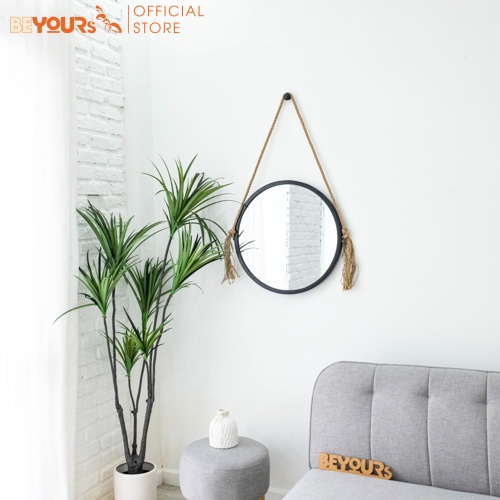 Gương Tròn Soi Treo Tường BEYOURs Khung Gỗ Decor Mia-Circle-Mirror Trang Điểm Đẹp Nội Thất Phòng Ngủ