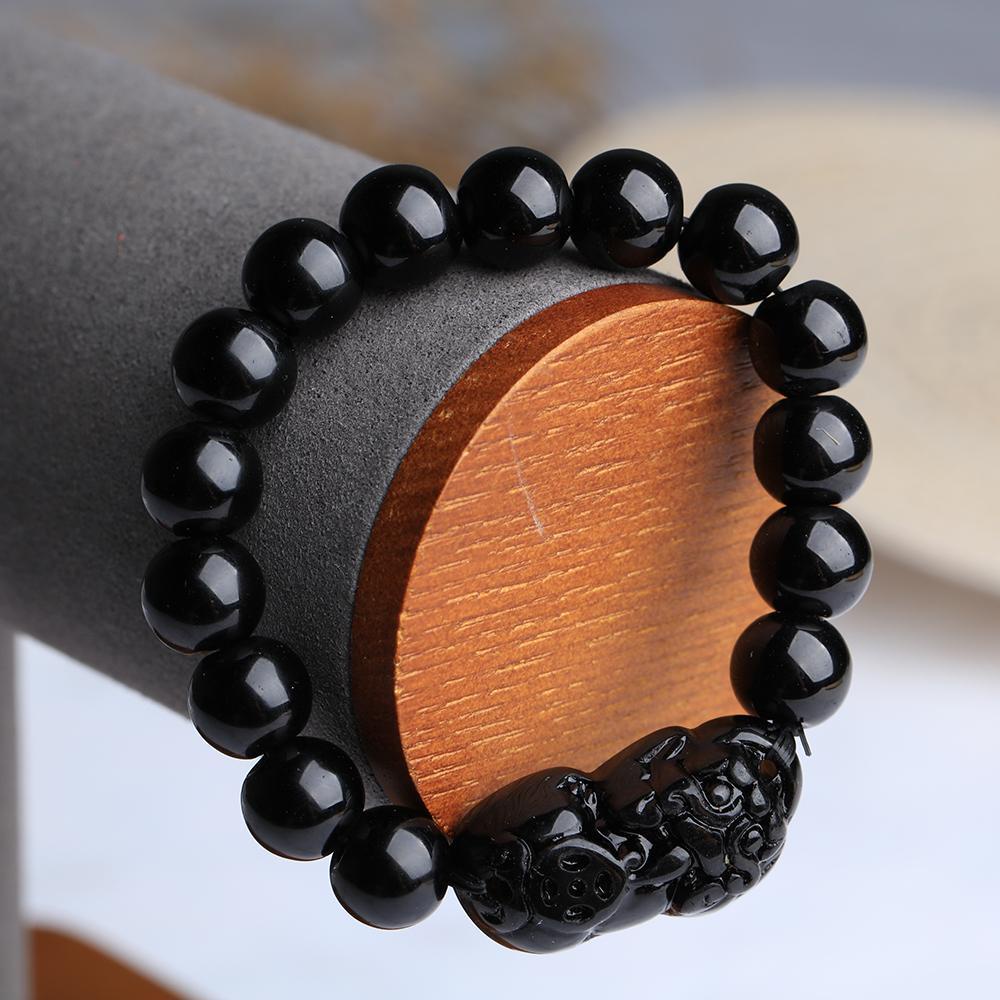 Vòng Tay Phong Thủy Màu Đen 10MM