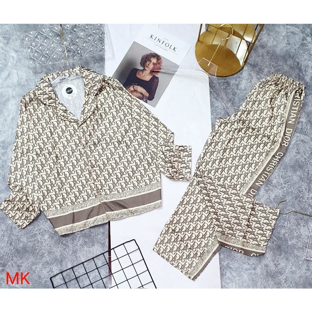 Bộ Đồ ngủ DR thiết kế - Bộ Pijama lụa Latin HÀNG SIÊU CẤP thoáng mát, mềm mịn