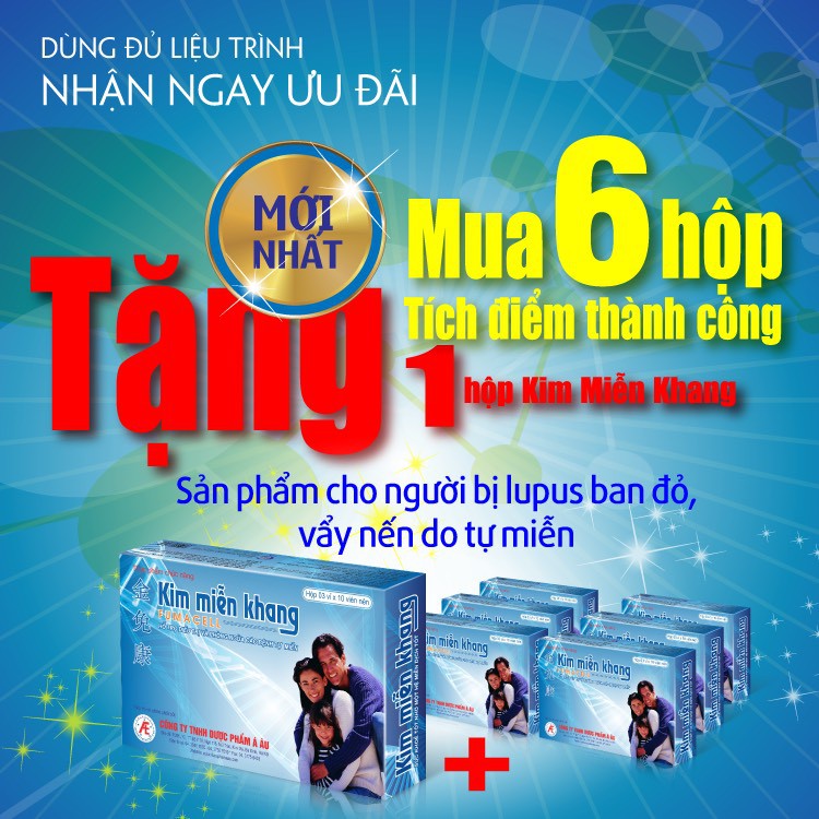 Kim Miễn Khang - Hỗ Trợ Vẩy Nến , Lupus Ban Đỏ ( Mua 6 hộp tặng 1 hộp )