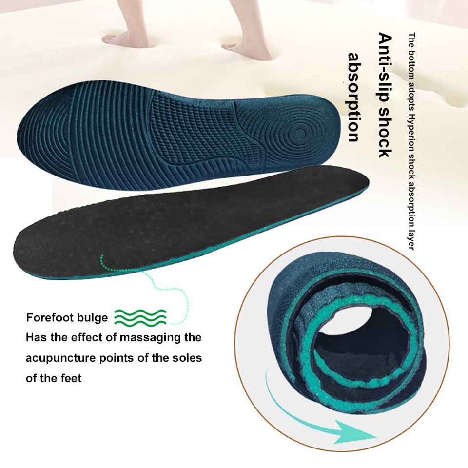 Miếng Lót Giày Thể Thao Bằng Da Thật Thấm Hút Mồ Hôi Thoáng Khí Cho Nam Và Nữ 35-46