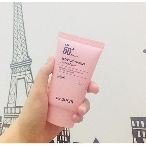 Kem Chống Nắng The SAEM Eco Earth Power Pink  SPF 50+ PA++++ 50g | BigBuy360 - bigbuy360.vn