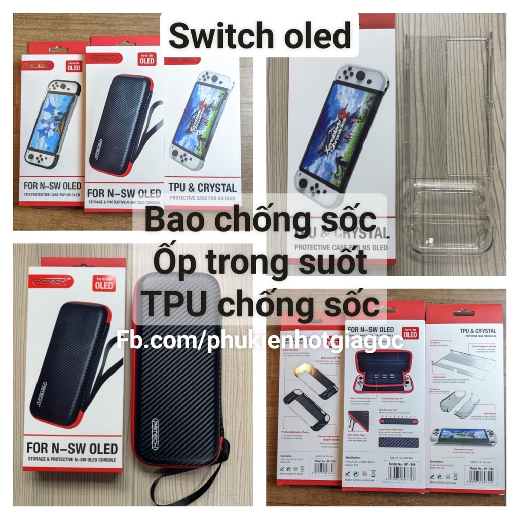 Bao chống sốc / Ốp lưng silicon full máy dẻo / trong suốt cho Nintendo Switch Oled