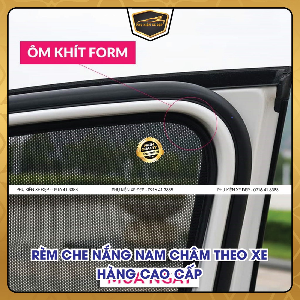 Rèm Che Nắng Ô Tô ⚡CAO CẤP⚡ Mitsubishi Attrage - Rèm Che Nắng Nam Châm Tự Hít Vào Cửa Ô Tô, Cản Nắng, Chống Bụi, Tia UV