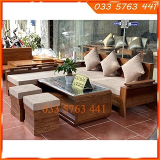 Ghế sofa Sofa góc trứng gỗ sồi nga bàn cong giá gốc tại xưởng sofa phòng khách sofascore ghe sofa go bàn ghê sofa