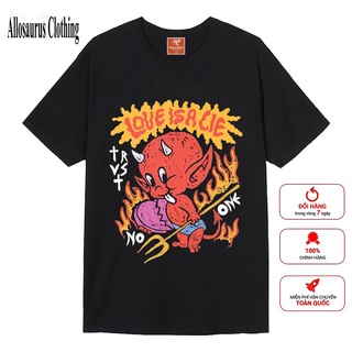 Áo thun tay lỡ Allosaurus Clothing chất liệu cotton cao cấp form rộng Unisex - Love is Life