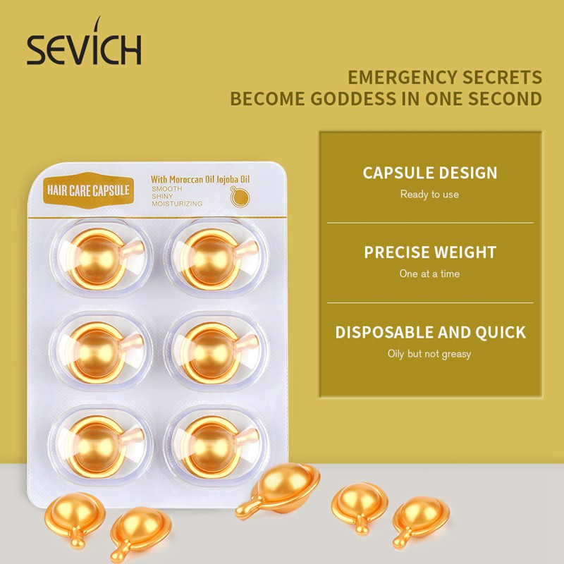 Set 6 viên tinh chất SEVICH giúp phục hồi và nuôi dưỡng tóc hư tổn chứa thành phần vitamin hiệu quả